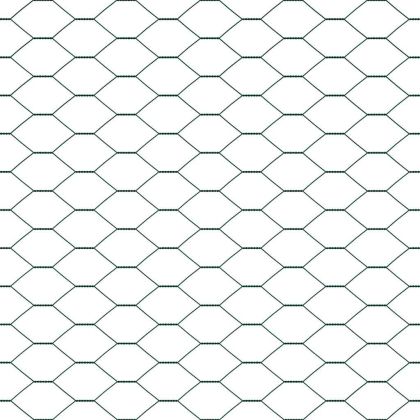 Стълб за ограда. Зелен 50 x 1,5 м (25 мм мрежа) Стомана и PVC