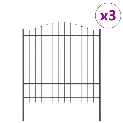 Градска ограда WOERDEN 3 бр. 170 x 215 см Сив