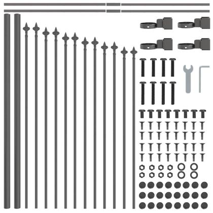 Градска ограда Woerden 7 pcs Сив