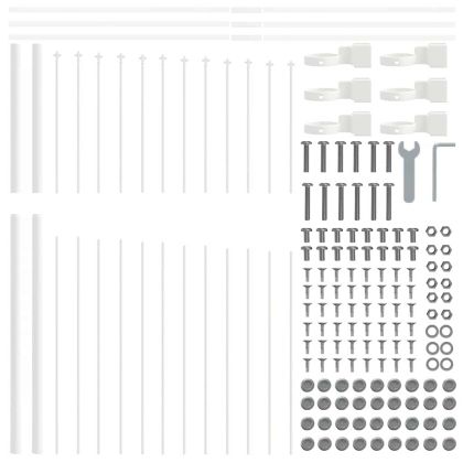 Градска ограда 2 pcs Бяло 170 x 215 см