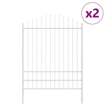 Градска ограда 2 pcs Бяло 170 x 225 см