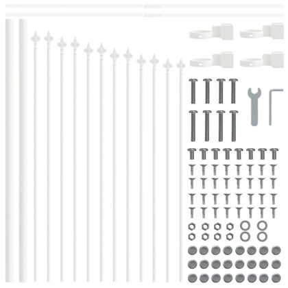 Градска ограда Woerden 4 pcs Бяло