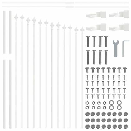Градска ограда 4 pcs Бяло 170 x 140 см