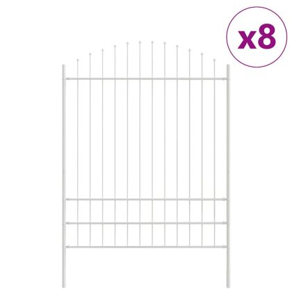 Градска ограда 8 pcs Бяло 170 x 225 см