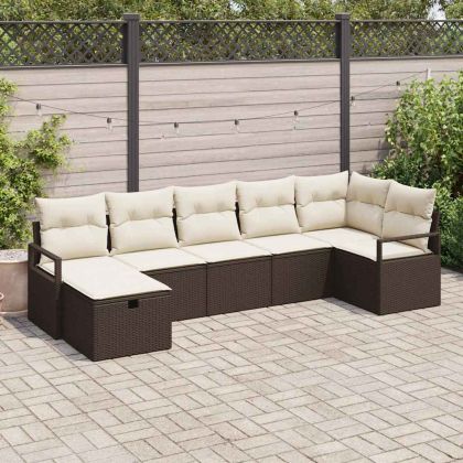 Комплект дивани с възглавница 4 pcs полиратан