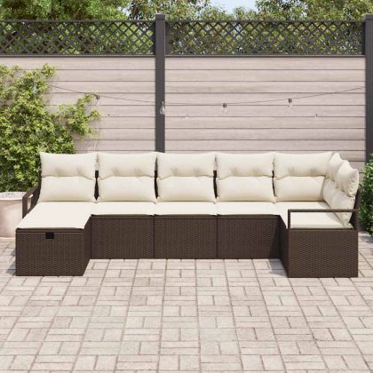 Комплект дивани с възглавница 4 pcs полиратан