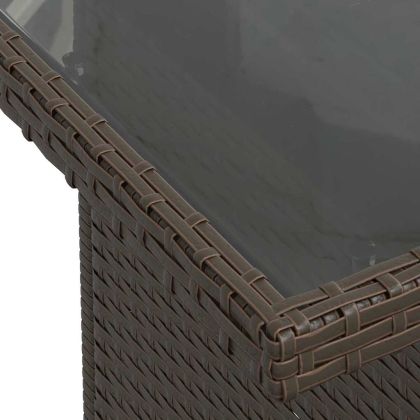 Градински Софа Комплект 6 pcs Кафяво полиратан