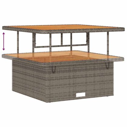 Градински Софа Комплект с възглавница 9 pcs Сив полиратан