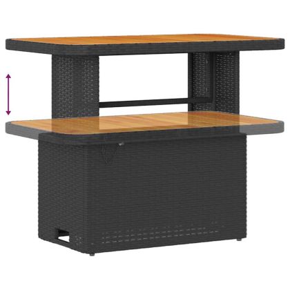 Градински Софа Комплект с възглавница 9 pcs Черен и кремав