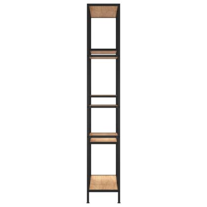 Етажерка за книги 80x30x180 см стомана и инженерно дърво