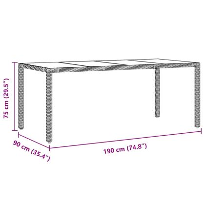 Комплект за хранене в градината 9 pcs Черно полиратан