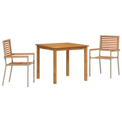 Комплект за хранене в градината 3 pcs Бежово