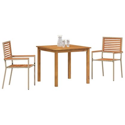 Комплект за хранене в градината 3 pcs Бежово