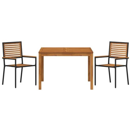 Комплект за хранене в градината 3 pcs Черно