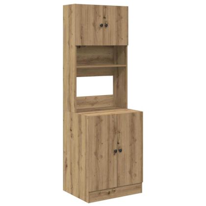 Кухненски сървър с рафт с врата 2 pcs Дъб 60 x 50 x 180 см