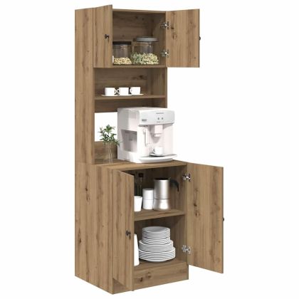 Кухненски сървър с рафт с врата 2 pcs Дъб 60 x 50 x 180 см