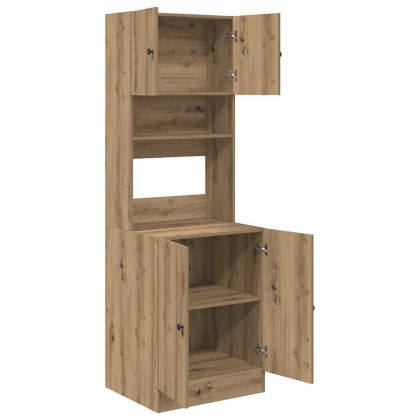 Кухненски сървър с рафт с врата 2 pcs Дъб 60 x 50 x 180 см