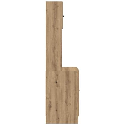 Кухненски сървър с рафт с врата 2 pcs Дъб 60 x 50 x 180 см