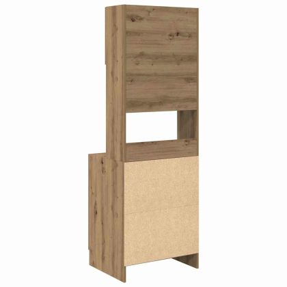 Кухненски сървър с рафт с врата 2 pcs Дъб 60 x 50 x 180 см