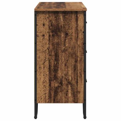 Плика с чекмедже 2 pcs Старо дърво 91 x 35,5 x 74,5 см