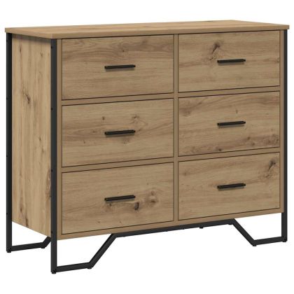 Плика с чекмедже със съхранение 2 pcs Дъб 91 x 35,5 x 74,5 см
