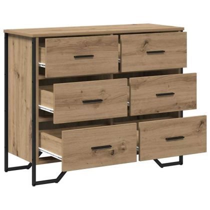 Плика с чекмедже със съхранение 2 pcs Дъб 91 x 35,5 x 74,5 см