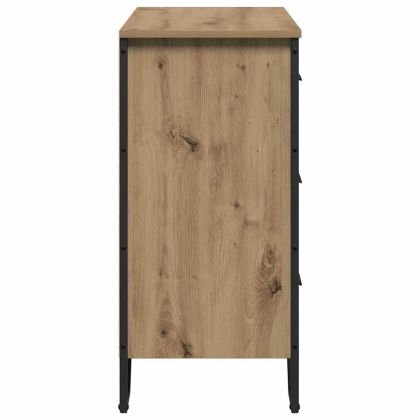 Плика с чекмедже със съхранение 2 pcs Дъб 91 x 35,5 x 74,5 см