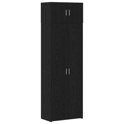Шкаф за съхранение 2 бр. Черния дъб 70 x 42,5 x 185 см