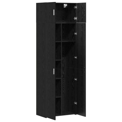 Шкаф за съхранение 2 бр. Черния дъб 70 x 42,5 x 185 см