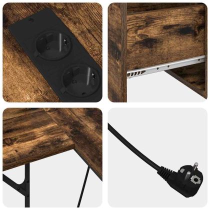 Бюро Димян дъб Инженерна дървесина 182 x 101 x 87,5 см