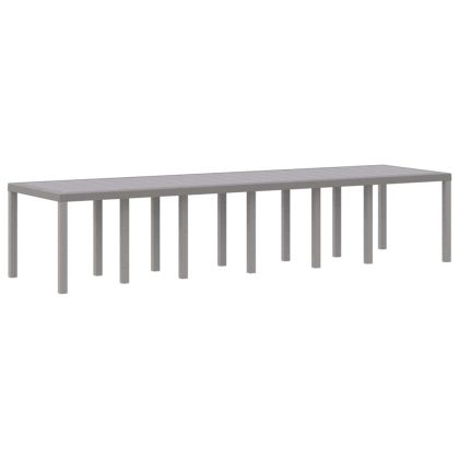 Градинска маса Светлосиво 350 x 100 x 74 см полиратан
