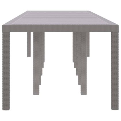 Градинска маса Светлосиво 350 x 100 x 74 см полиратан