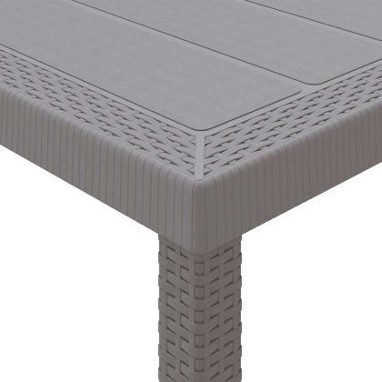 Градинска маса Светлосиво 350 x 100 x 74 см полиратан