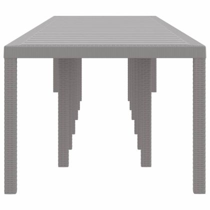 Градинска маса Светлосиво 400 x 100 x 73 см полиратан