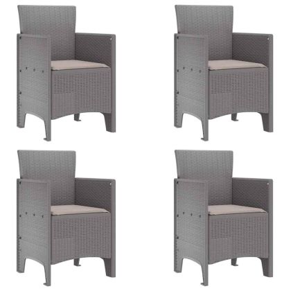 Комплект за хранене в градината 5 pcs Светлосиво Полипропилен