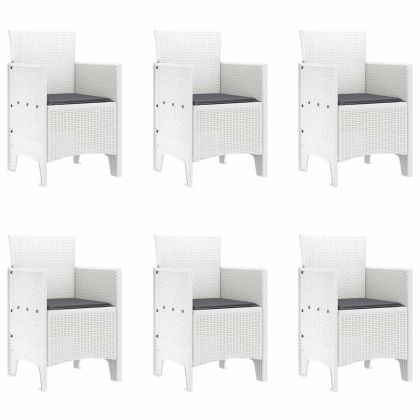 Комплект за хранене в градината 7 pcs Бяло Полипропилен