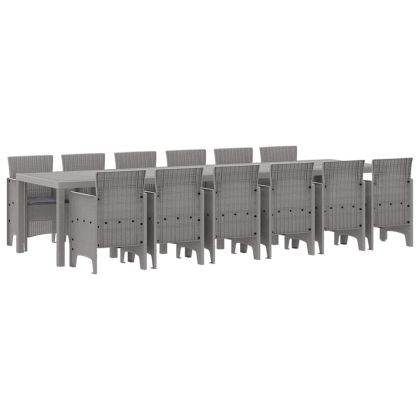 Комплект за хранене в градината 13 pcs Светлосиво Ратан Polt