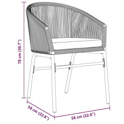 Комплект за хранене в градината 7 pcs Черно полиратан