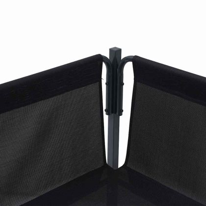 Градински Софа Комплект с възглавница 12 pcs Черно Стомана