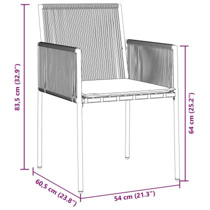Комплект за хранене в градината 5 pcs Черно ПЕ ратан