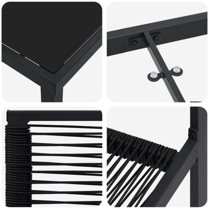 Комплект за хранене в градината 5 pcs Черно