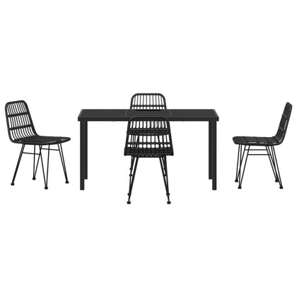 Комплект за хранене в градината 5 pcs Черно