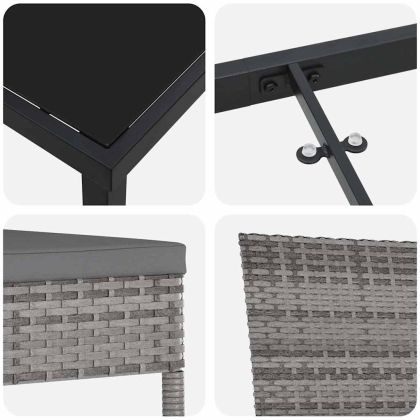 Комплект за хранене в градината 5 pcs Сив