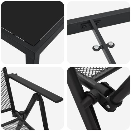 Комплект за хранене в градината 5 pcs Антрацит