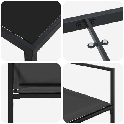 Комплект за хранене в градината 5 pcs Черно