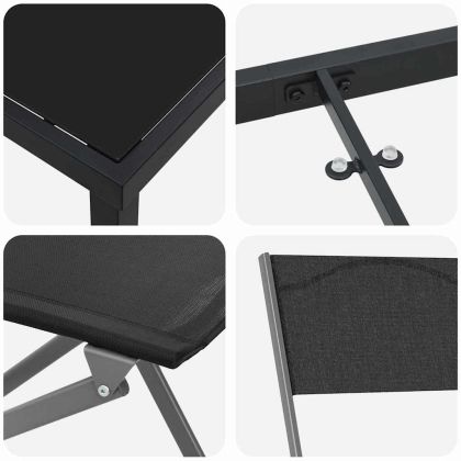 Комплект за хранене в градината 5 pcs Черно