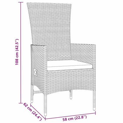 Комплект за хранене в градината 5 pcs Бежово полиратан
