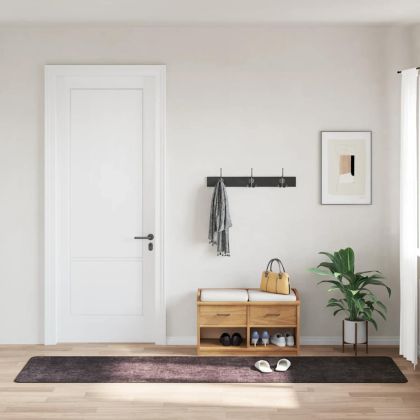 Килим, миещ се, 80x300 см, антрацит