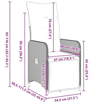 Комплект за хранене в градината 5 pcs Бежово полиратан
