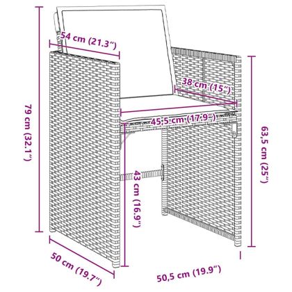 Комплект за хранене в градината 5 pcs Кафяво полиратан